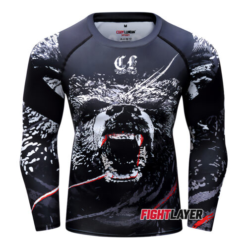 'Black Bear' Long Sleeve Rash Guard