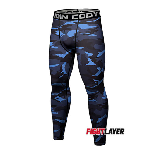 'Blue Camo' Training Leggings
