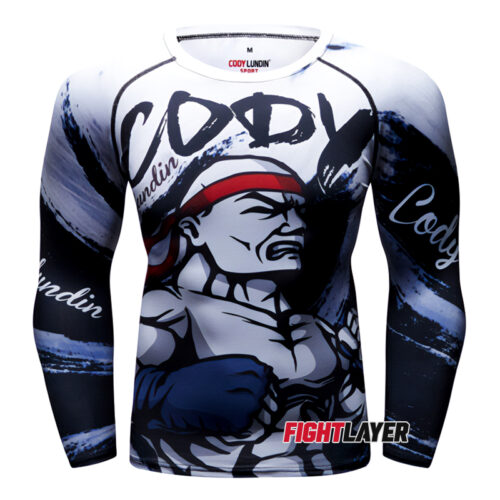 'Born To Fight' Long Sleeve Rash Guard