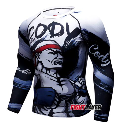 'Born To Fight' Long Sleeve Rash Guard