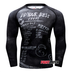 'Crossfit Chalkboard' Long Sleeve Rash Guard