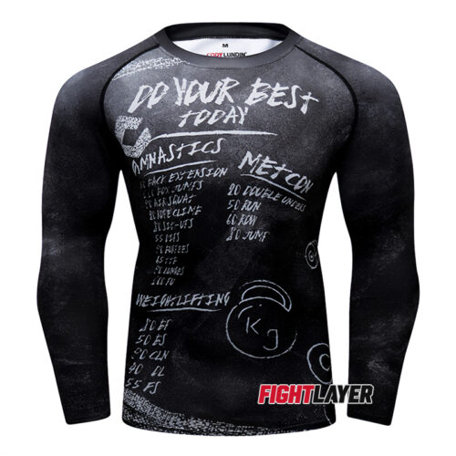'Crossfit Chalkboard' Long Sleeve Rash Guard