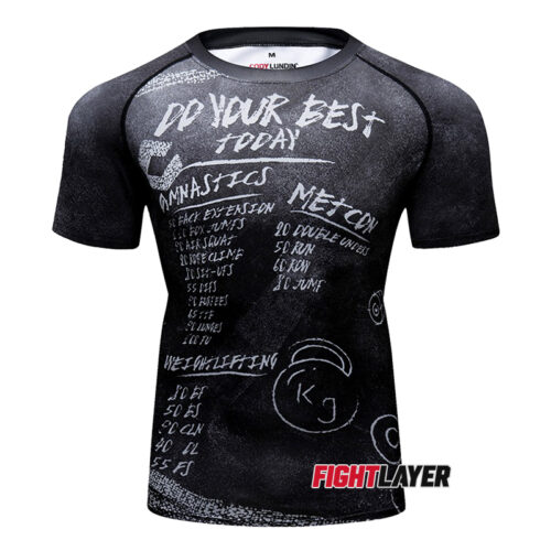 'Crossfit Chalkboard' Short Sleeve Rash Guard