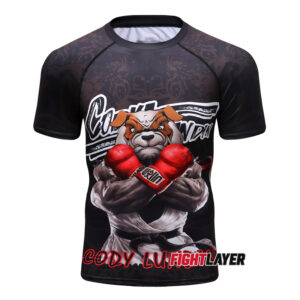 'Dog Fight' Short Sleeve Rash Guard