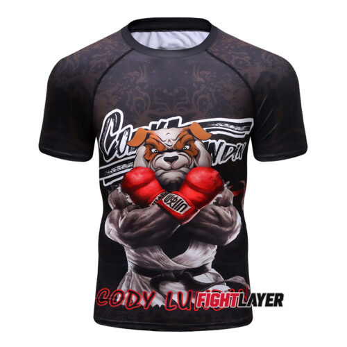 'Dog Fight' Short Sleeve Rash Guard