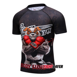 'Dog Fight' Short Sleeve Rash Guard