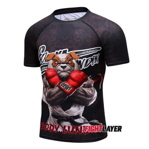 'Dog Fight' Short Sleeve Rash Guard