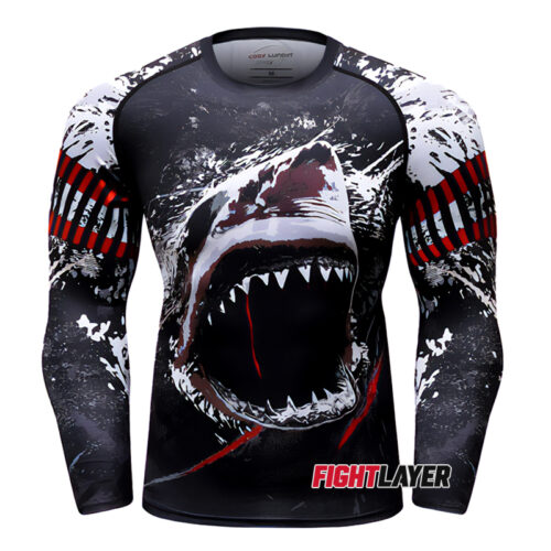 'Jaws' Long Sleeve Rash Guard