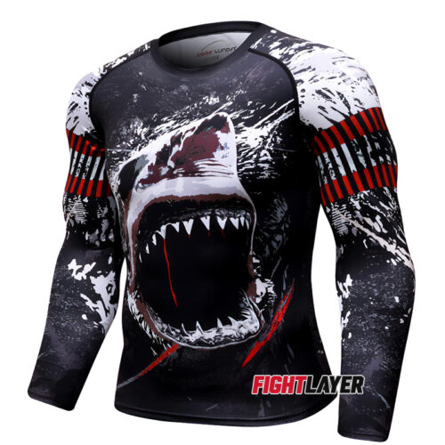 'Jaws' Long Sleeve Rash Guard
