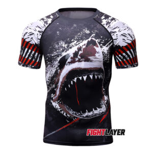 'Jaws' Short Sleeve Rash Guard