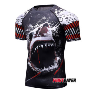 'Jaws' Short Sleeve Rash Guard