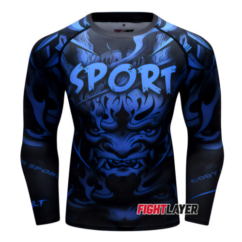 'Komainu Blue' Long Sleeve Rash Guard