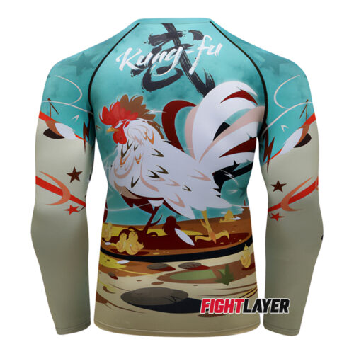 'Kung Fu Rooster' Long Sleeve Rash Guard