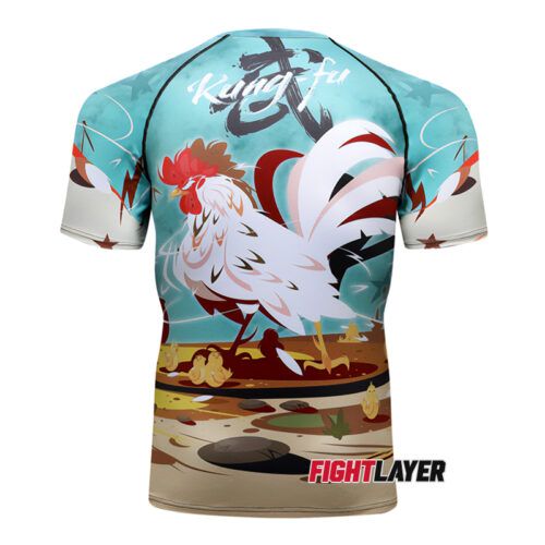 'Kung Fu Rooster' Short Sleeve Rash Guard