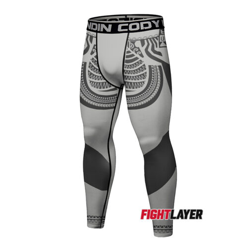 'Maori Tribal White' Training Leggings