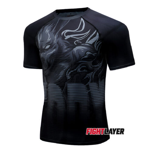 'Midnight Wolves' Short Sleeve Rash Guard