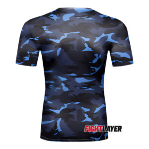 'Navy Blue Camo' Short Sleeve Rash Guard