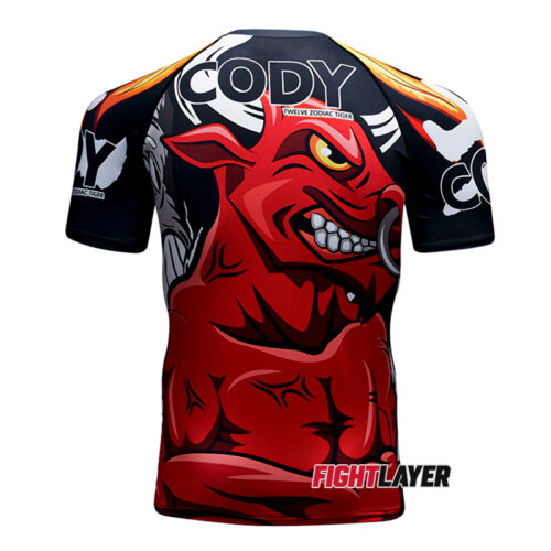 'Raging Bull' Short Sleeve Rash Guard