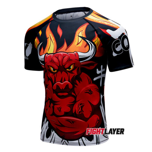 'Raging Bull' Short Sleeve Rash Guard