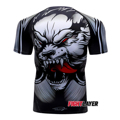 'Raging Wolf' Short Sleeve Rash Guard