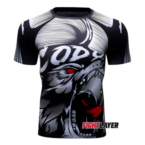'Raging Wolf' Short Sleeve Rash Guard