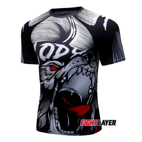 'Raging Wolf' Short Sleeve Rash Guard