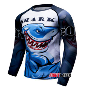 'Shark Bite' Long Sleeve Rash Guard