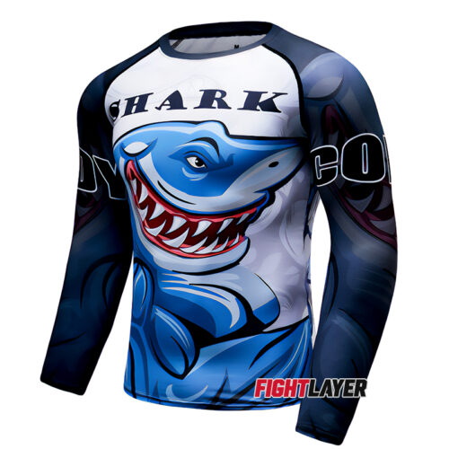 'Shark Bite' Long Sleeve Rash Guard