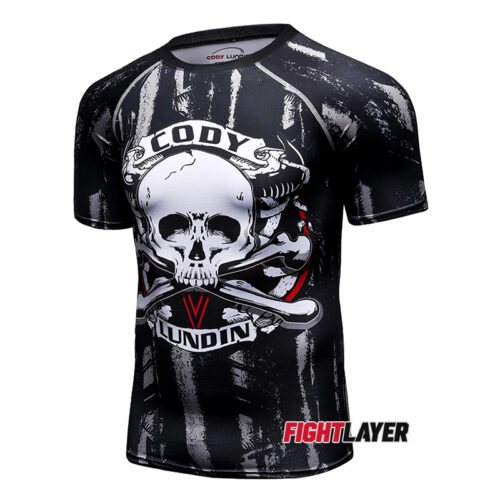 'Skull And Bones' Short Sleeve Rash Guard