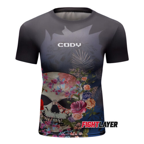 'Skulls And Roses' Short Sleeve Rash Guard