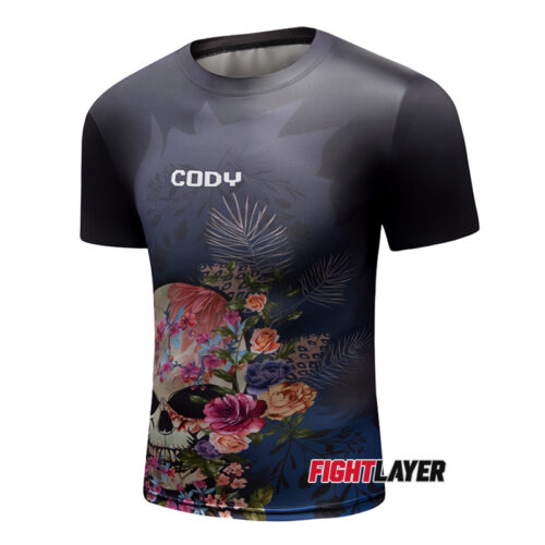 'Skulls And Roses' Short Sleeve Rash Guard