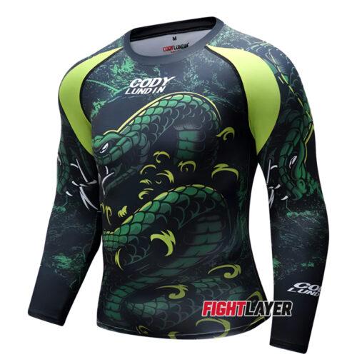 'Snake Fight' Long Sleeve Rash Guard