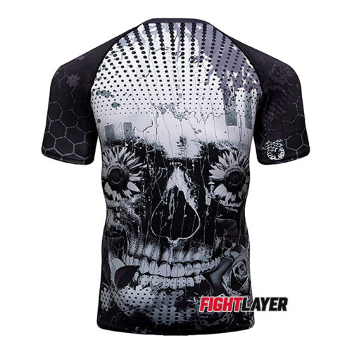 'Sugar Skull' Short Sleeve Rash Guard