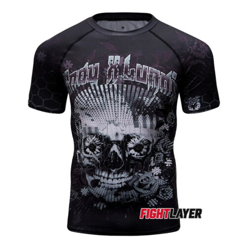 'Sugar Skull' Short Sleeve Rash Guard