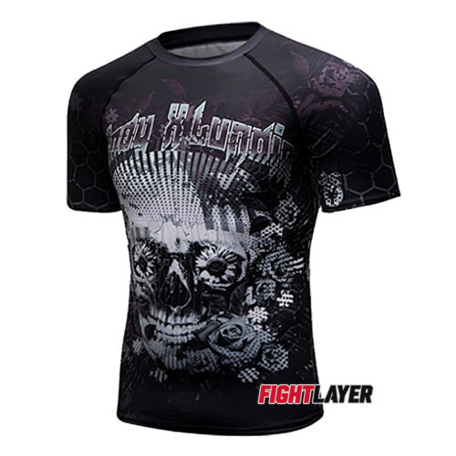 'Sugar Skull' Short Sleeve Rash Guard
