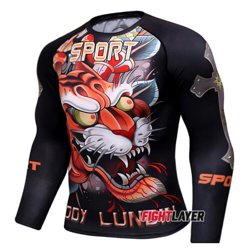 'Tiger Fury' Long Sleeve Rash Guard