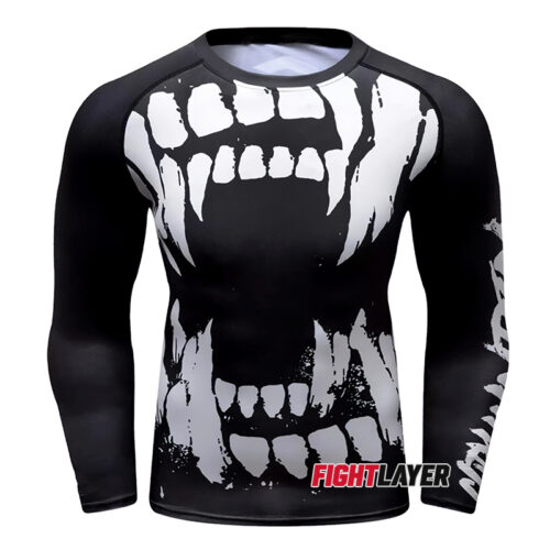 'Tooth Bite' Long Sleeve Rash Guard