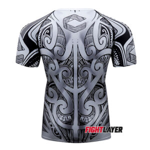 'Tribal War' Short Sleeve Rash Guard