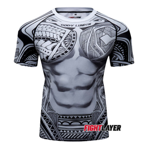 'Tribal War' Short Sleeve Rash Guard