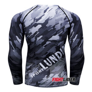 'Urban Battleship Gray Camo' Long Sleeve Rash Guard