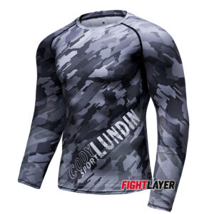 'Urban Battleship Gray Camo' Long Sleeve Rash Guard