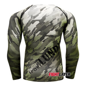 'Urban Olive Green Camo' Long Sleeve Rash Guard