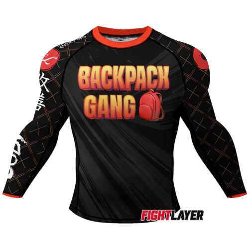'Backpack Gang' Long Sleeve Rash Guard
