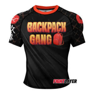 'Backpack Gang' Short Sleeve Rash Guard