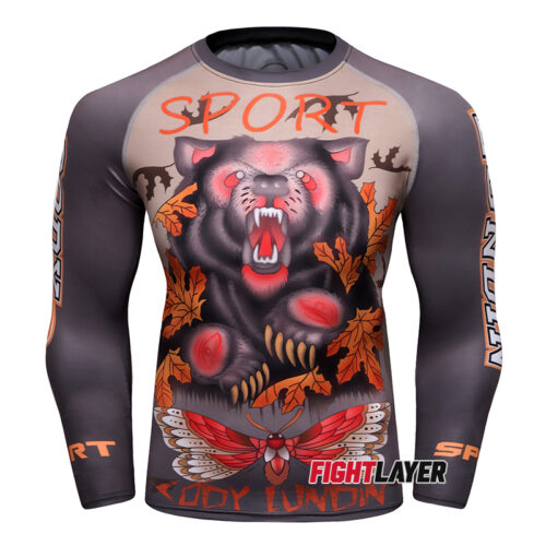 'Bearfight Shirt' Long Sleeve Rash Guard