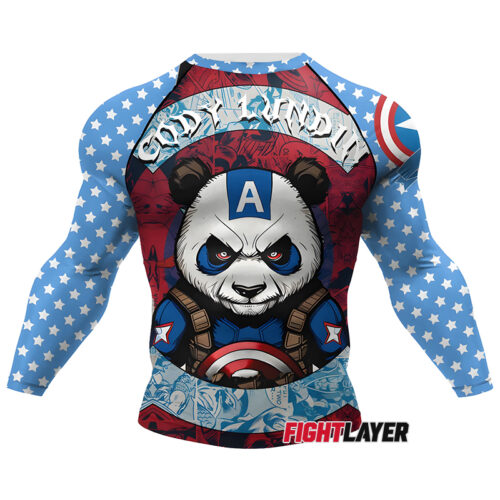 'Captain Panda' Long Sleeve Rash Guard