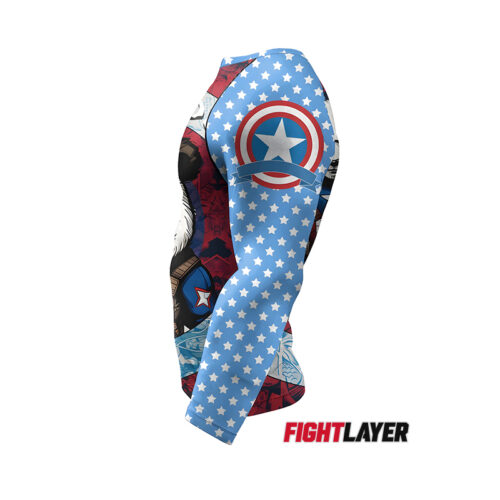 'Captain Panda' Long Sleeve Rash Guard