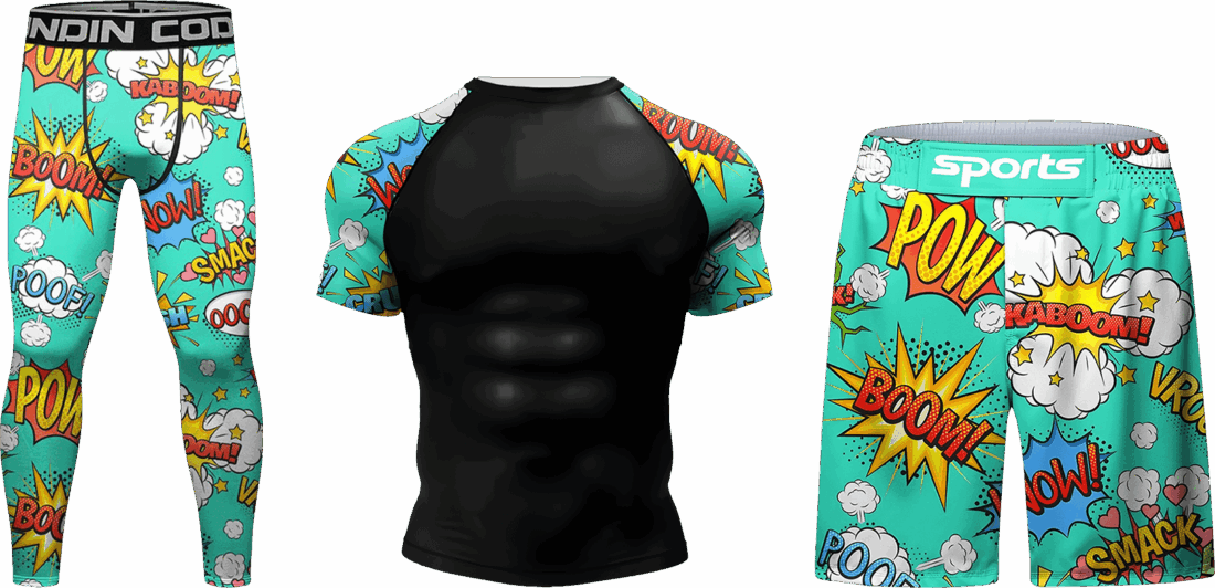 Rash Guards Compression Shirts, Shorts & Leggings