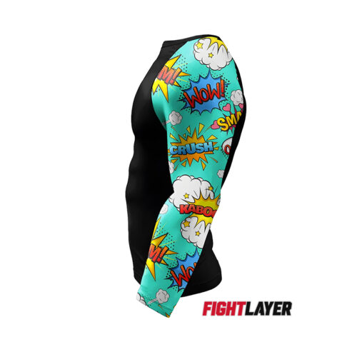 'Comic Clash' Long Sleeve Rash Guard