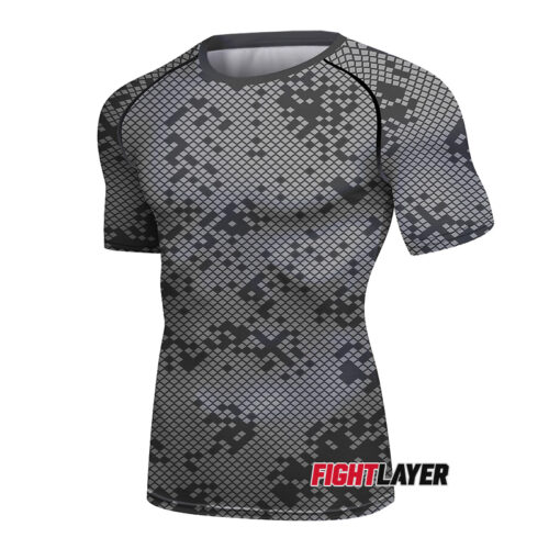 'Digital Storm' Short Sleeve Rash Guard